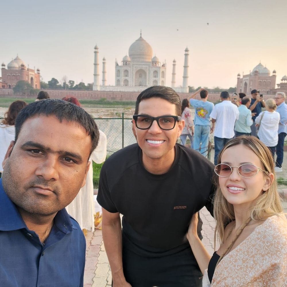 Dilshad with travellers