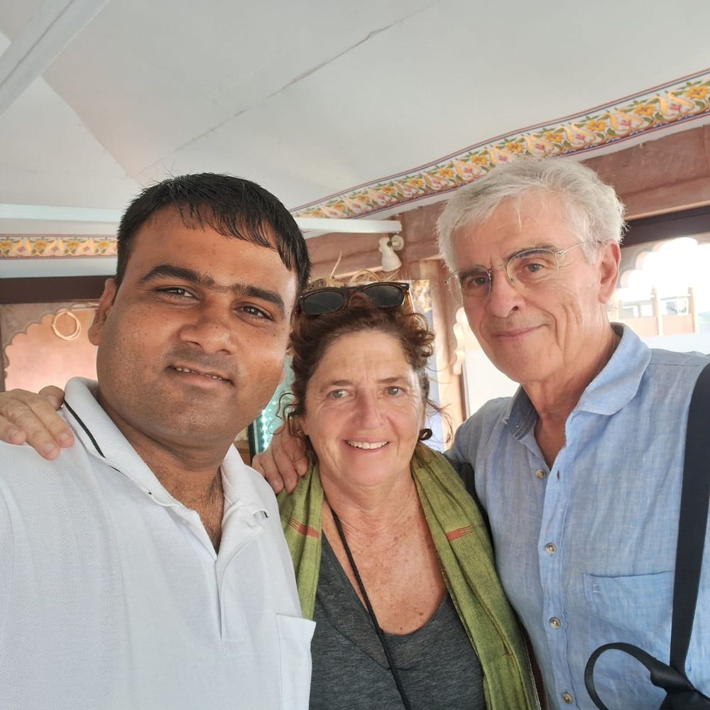 Dilshad with travellers