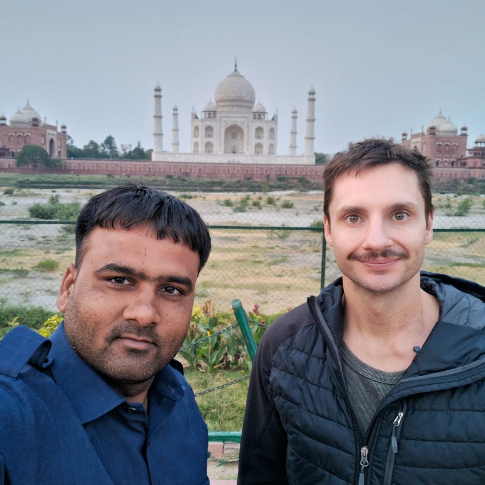 Dilshad with travellers