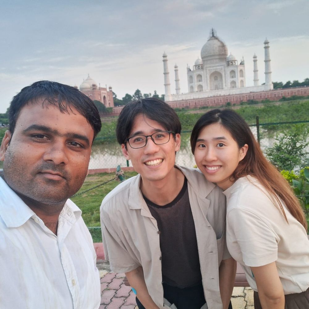 Dilshad with travellers