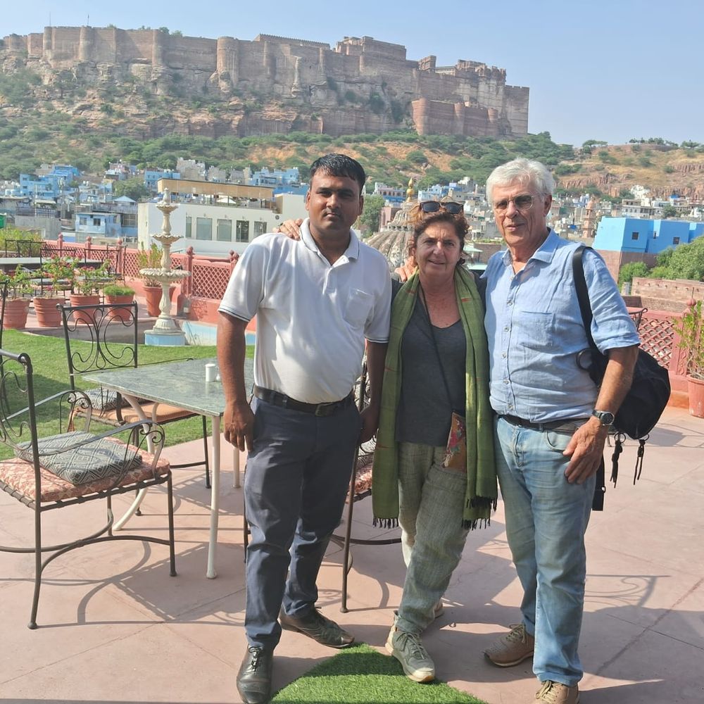 Dilshad with travellers