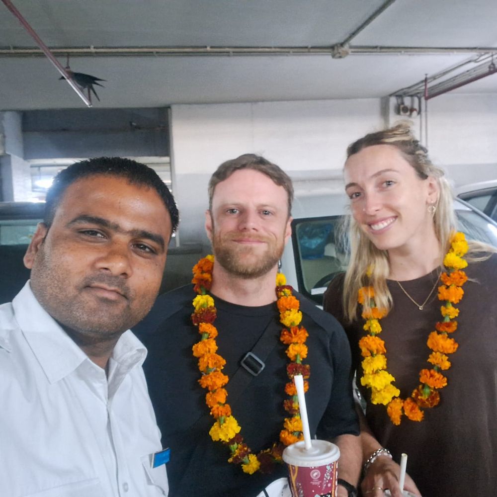 Dilshad with travellers