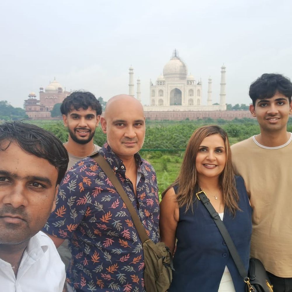 Dilshad with travellers